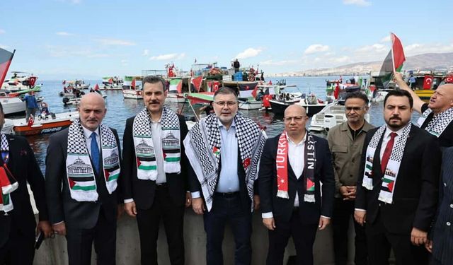İzmir'de Sumud Filosu'na destek