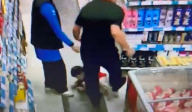 Markette çocuğunu darbeden baba gözaltına alındı