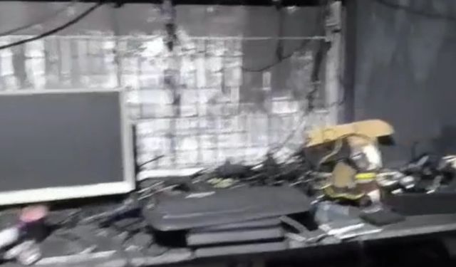 Matkap bataryası yangına neden oldu