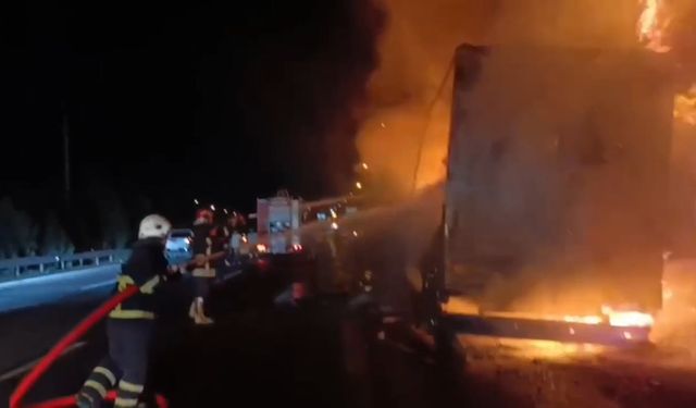 Şanlıurfa'da TIR dorsesi yandı!