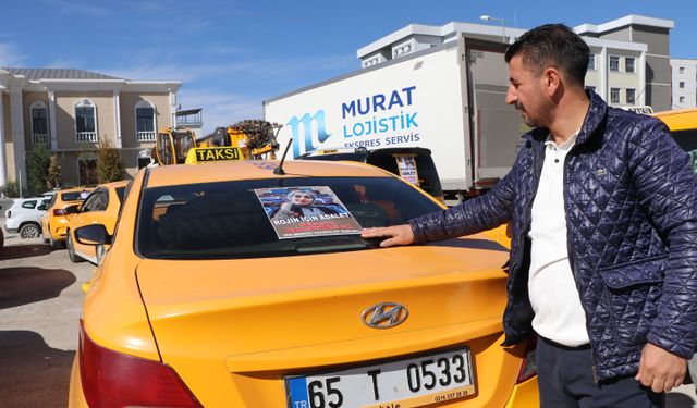 Taksicilerden Rojin için eylem