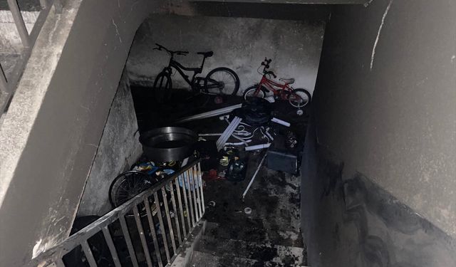 Nevşehir'de apartmanın bodrum katında yangın çıktı