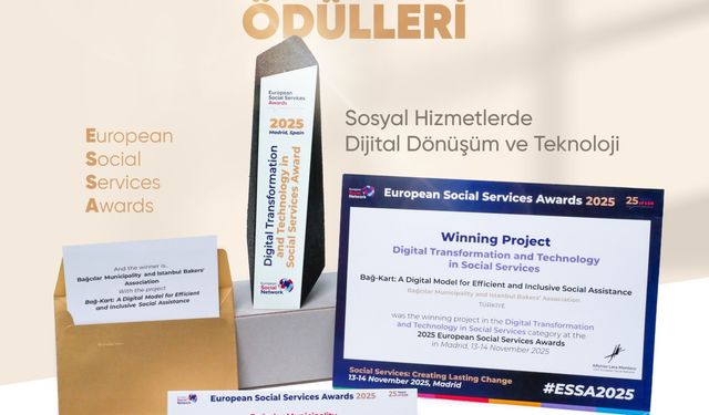 Bağcılar Belediyesi'ne Avrupa Sosyal Hizmetler ödülü