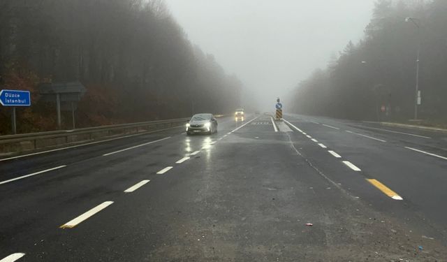 Bolu Dağı'nda sis etkili oldu