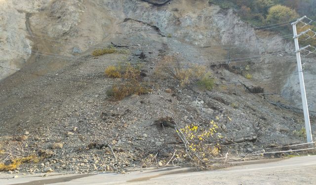 Düzce'de heyelan meydana geldi