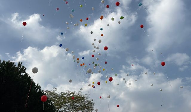 Lösemiyi yenen Mirza için balonlar uçuruldu