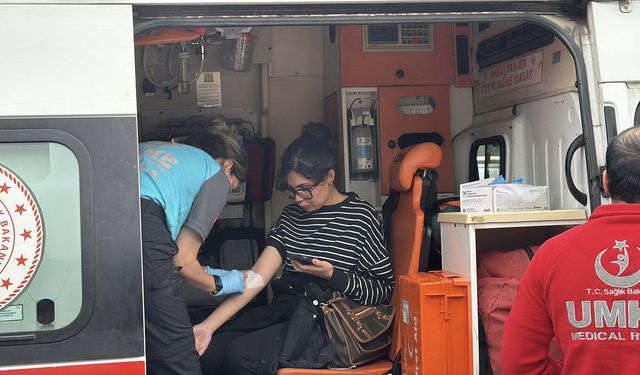 Menteşe'de minibüs şarampole devrildi