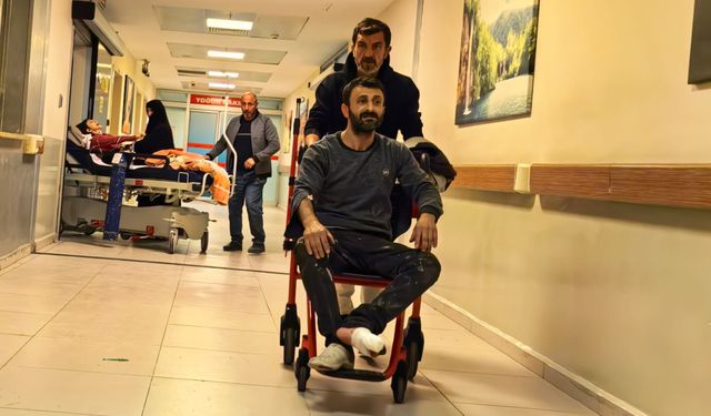 Odun keserken ayak parmağı koptu