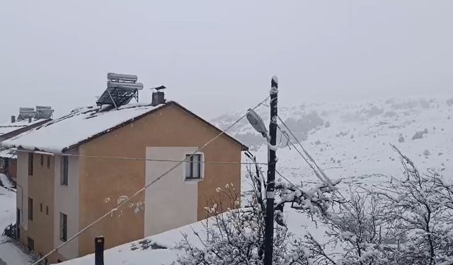 Sivas'ta sağanak yerini kar yağışına bıraktı