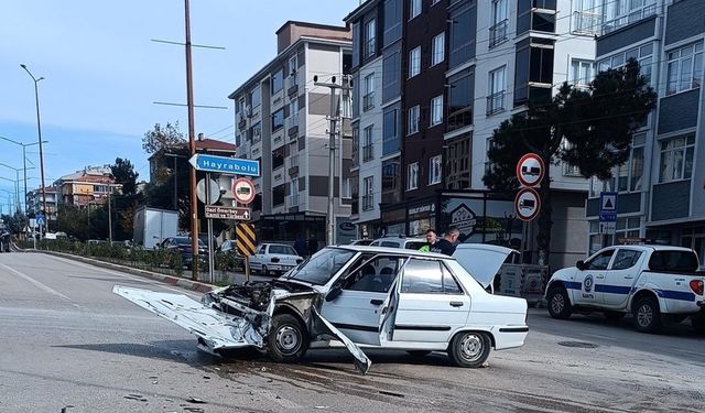 Tekirdağ'da kamyonet takla attı