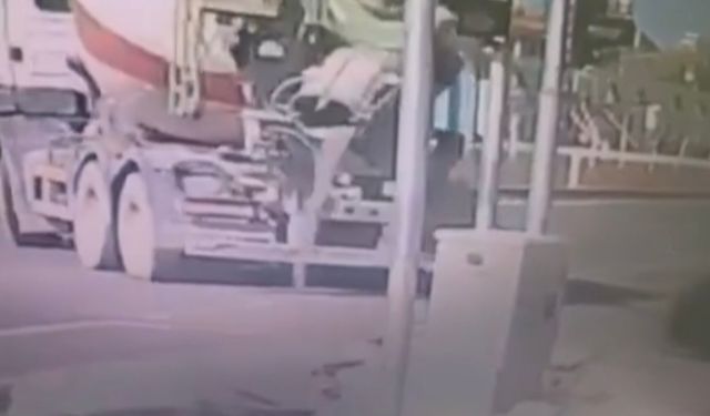 Yola beton döken mikserin sürücüsü ceza aldı