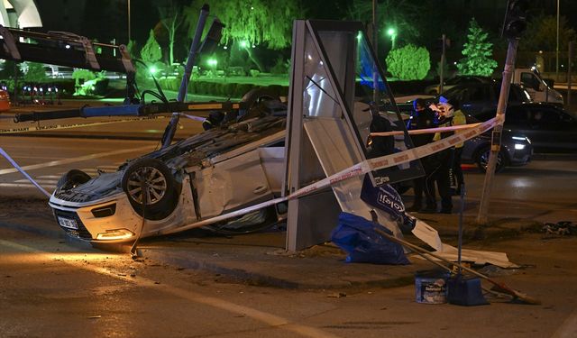 Ankara'da feci otomobil kazası!