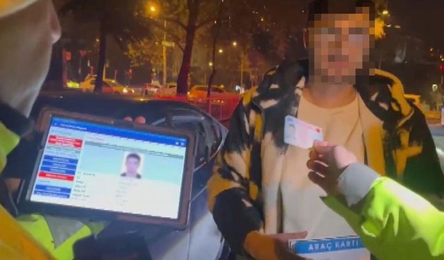 Ehliyetsiz sürücü trafik polisine yanlış ehliyet verdi