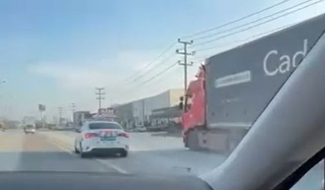 Ehliyetsiz TIR sürücüsü dur ihtarından kaçtı