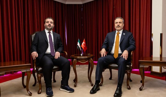 Hakan Fidan, Suriyeli mevkidaşı Şeybani ile bir arada