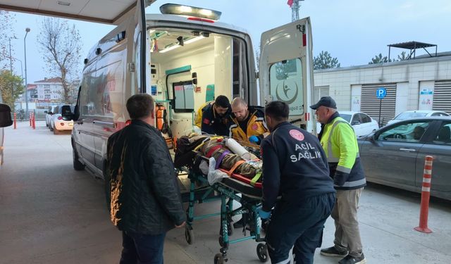 İnegöl'de minibüs kontrolden çıkıp şarampole yuvarlandı