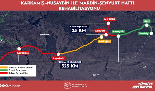 Suriye sınırındaki demir yolu hattı yeniden ayağa kalkıyor