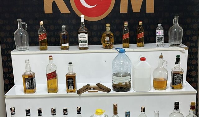 Kırşehir'de sahte içki ve etil alkol operasyonu