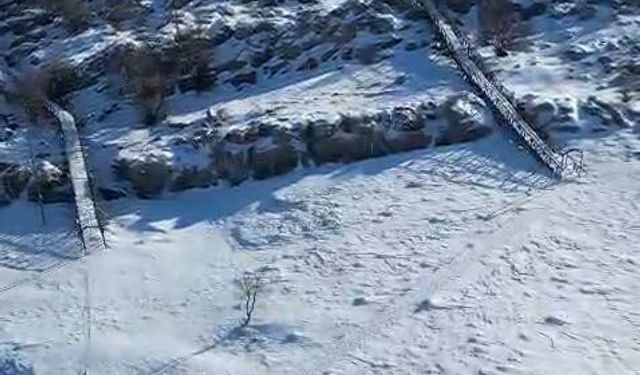 Dağa tırmanıp snowboard yaparak indi