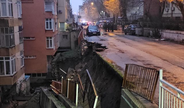 Edirne'deki sağanakta istinat duvarı yıkıldı