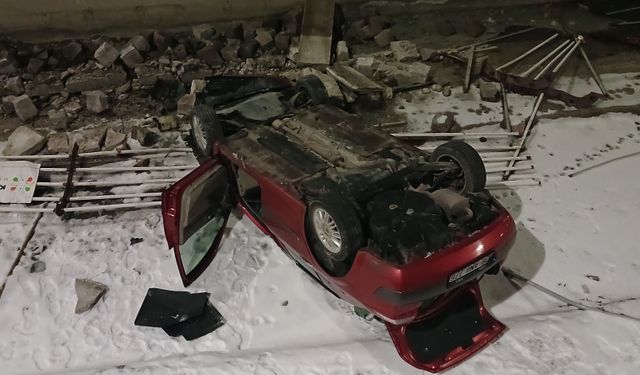 Kayseri'de otomobil bariyerleri kırdı!