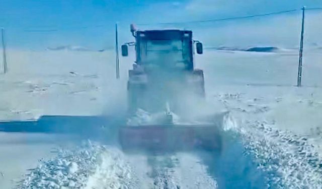 Köylüler yolları birlikte açtı