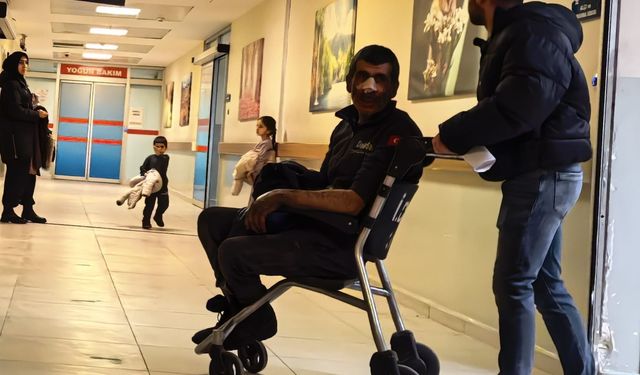 Tamir sırasında hava bastığı lastik patladı