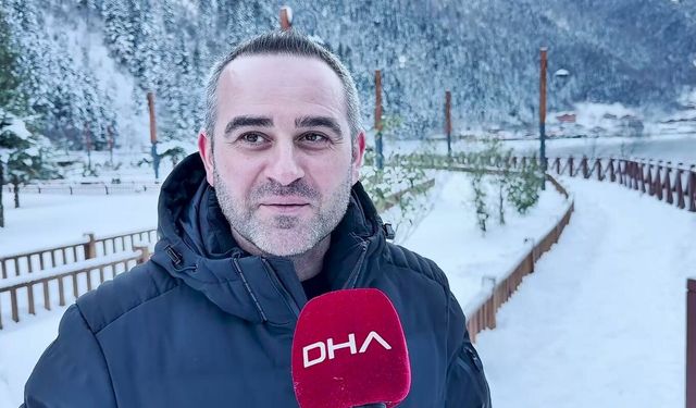 Ünlü turizm merkezi Uzungöl buz tuttu