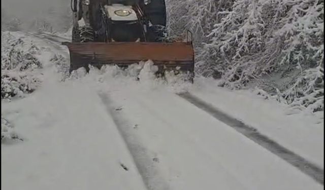 Zonguldak'ta kar yağışı yolları kapattı