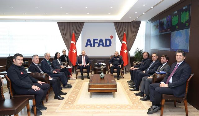 AFAD Başkanı Pehlivan Nikolay Mladenov'u kabul etti