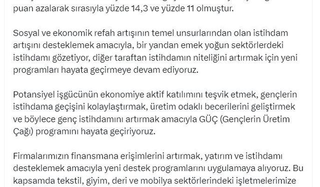 Cevdet Yılmaz'dan TÜİK değerlendirmesi