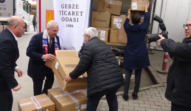 Gebze Ticaret Odası'ndan Gazze'ye 2 Tır Yardım