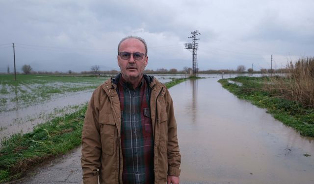 Küçük Menderes Nehri taştı; Tarım Alanlarına Su Bastı
