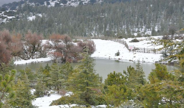 Spil Dağı, beyaz örtüyle kaplandı