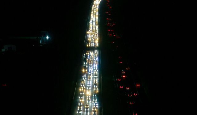 Ankara girişinde dönüş yoğunluğu yaşanıyor