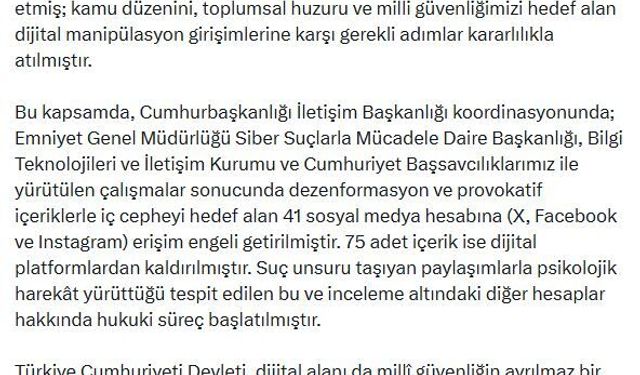 O hesaplara erişim engeli getirildi