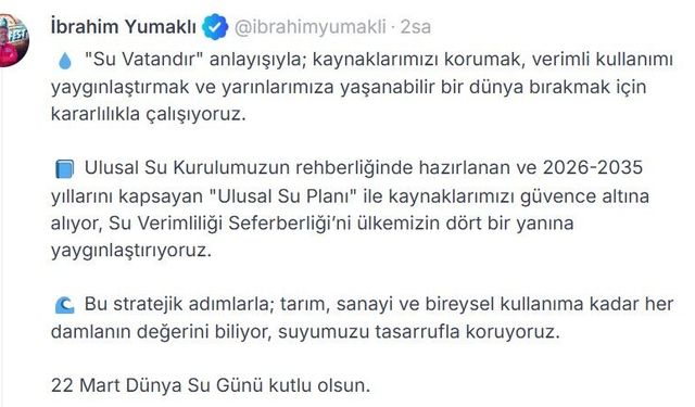 Su Verimliliği Seferberliği yaygınlaştırılıyor