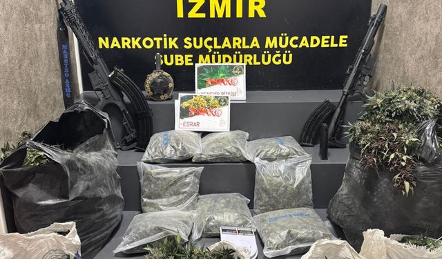 İzmir'de uyuşturucu imal edilen eve operasyon