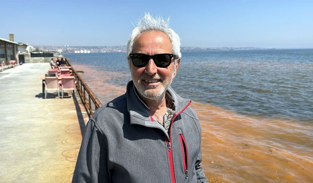 Tekirdağ'da deniz turuncu renge büründü