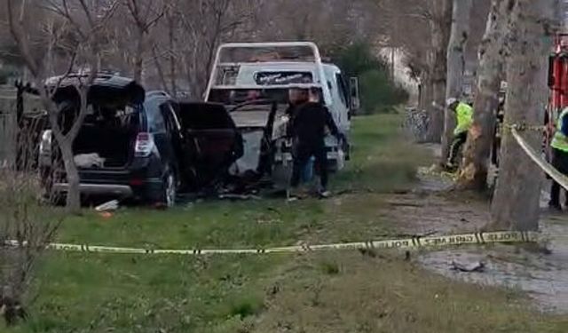 Tokat'ta cip ağaca çarptı: 1 ölü, 2 yaralı