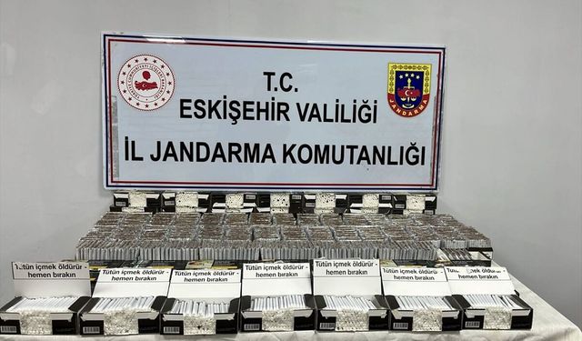 Odunpazarı’nda 21 bin dolu makaron ele geçirildi