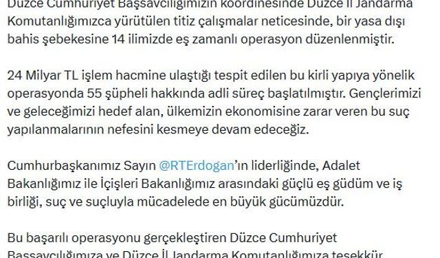14 ilde yasa dışı bahis operasyonu