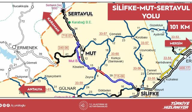 Bakan Uraloğlu'ndan Silifke Yolu Müjdesi