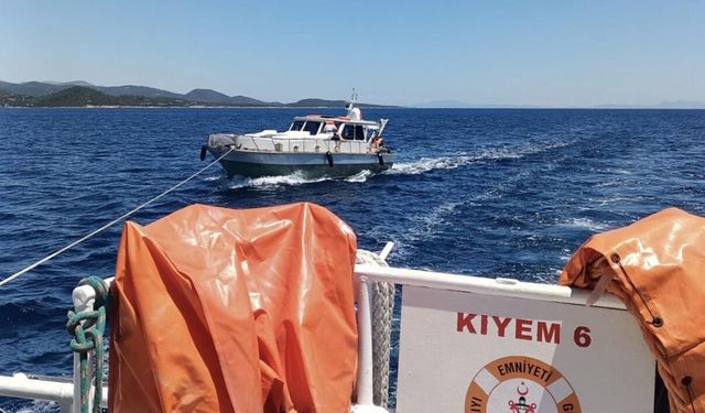 Bodrum'da tekne sürüklendi