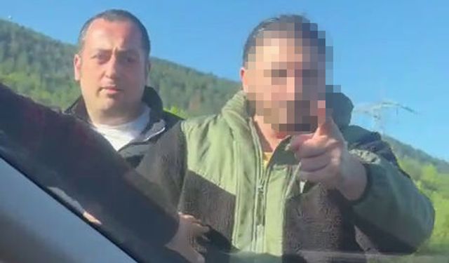 Bolu’da otoyolda, tartıştığı sürücüyü darbetti