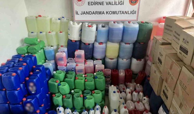 Edirne'de sahte deterjan operasyonu