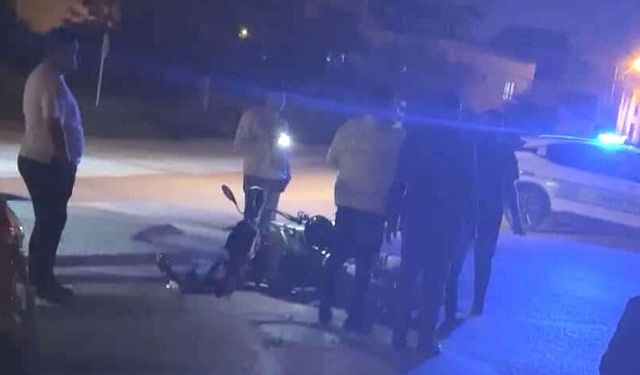 İnegöl'de otomobil ve motosiklet çarpıştı