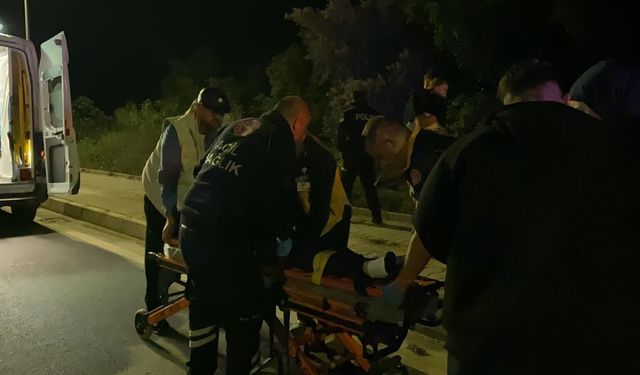 İznik'te otomobil zeytinliğe uçtu