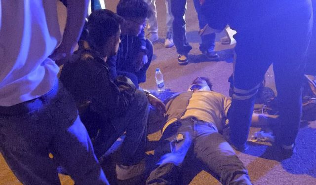 Keşan'da motosiklet ve otomobil çarpıştı