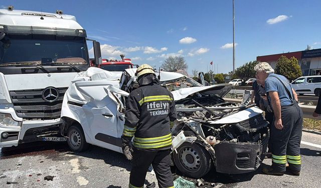 Tekirdağ'da zincirleme kaza: 1 yaralı